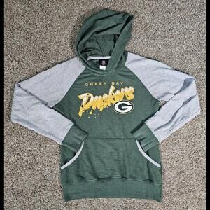 Green Bay Packers nfl team apparel girls L-14 hoodie